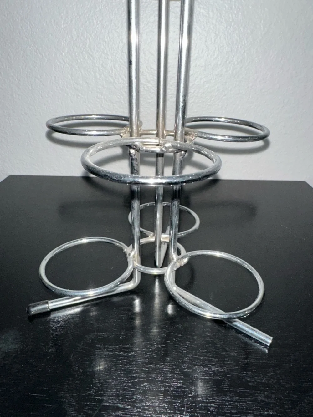 Chrome Metal Cupholder 12cup Stand - Silver